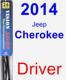 Driver Wiper Blade for 2014 Jeep Cherokee - Vision Saver