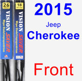 Front Wiper Blade Pack for 2015 Jeep Cherokee - Vision Saver