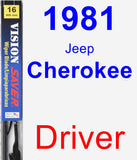 Driver Wiper Blade for 1981 Jeep Cherokee - Vision Saver