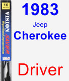 Driver Wiper Blade for 1983 Jeep Cherokee - Vision Saver