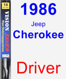 Driver Wiper Blade for 1986 Jeep Cherokee - Vision Saver