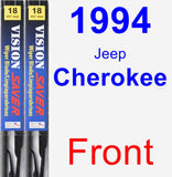 Front Wiper Blade Pack for 1994 Jeep Cherokee - Vision Saver