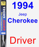 Driver Wiper Blade for 1994 Jeep Cherokee - Vision Saver