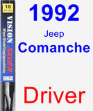 Driver Wiper Blade for 1992 Jeep Comanche - Vision Saver