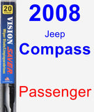 Passenger Wiper Blade for 2008 Jeep Compass - Vision Saver