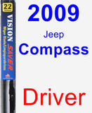 Driver Wiper Blade for 2009 Jeep Compass - Vision Saver