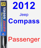 Passenger Wiper Blade for 2012 Jeep Compass - Vision Saver