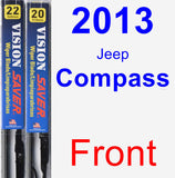 Front Wiper Blade Pack for 2013 Jeep Compass - Vision Saver