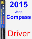 Driver Wiper Blade for 2015 Jeep Compass - Vision Saver