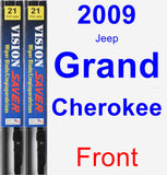 Front Wiper Blade Pack for 2009 Jeep Grand Cherokee - Vision Saver