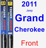 Front Wiper Blade Pack for 2011 Jeep Grand Cherokee - Vision Saver