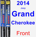 Front Wiper Blade Pack for 2014 Jeep Grand Cherokee - Vision Saver