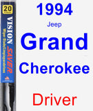 Driver Wiper Blade for 1994 Jeep Grand Cherokee - Vision Saver