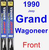 Front Wiper Blade Pack for 1990 Jeep Grand Wagoneer - Vision Saver