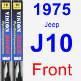 Front Wiper Blade Pack for 1975 Jeep J10 - Vision Saver