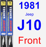 Front Wiper Blade Pack for 1981 Jeep J10 - Vision Saver