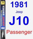 Passenger Wiper Blade for 1981 Jeep J10 - Vision Saver