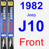 Front Wiper Blade Pack for 1982 Jeep J10 - Vision Saver