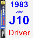 Driver Wiper Blade for 1983 Jeep J10 - Vision Saver