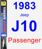 Passenger Wiper Blade for 1983 Jeep J10 - Vision Saver