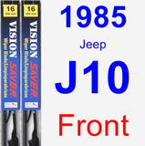 Front Wiper Blade Pack for 1985 Jeep J10 - Vision Saver