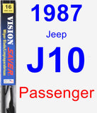 Passenger Wiper Blade for 1987 Jeep J10 - Vision Saver