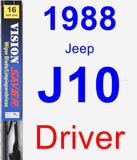 Driver Wiper Blade for 1988 Jeep J10 - Vision Saver