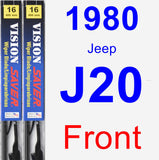 Front Wiper Blade Pack for 1980 Jeep J20 - Vision Saver