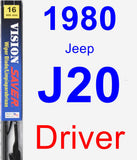 Driver Wiper Blade for 1980 Jeep J20 - Vision Saver