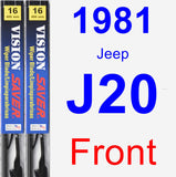 Front Wiper Blade Pack for 1981 Jeep J20 - Vision Saver