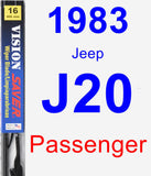 Passenger Wiper Blade for 1983 Jeep J20 - Vision Saver