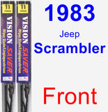Front Wiper Blade Pack for 1983 Jeep Scrambler - Vision Saver