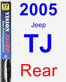 Rear Wiper Blade for 2005 Jeep TJ - Vision Saver
