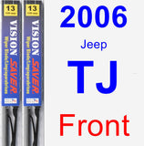Front Wiper Blade Pack for 2006 Jeep TJ - Vision Saver