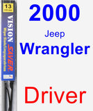 Driver Wiper Blade for 2000 Jeep Wrangler - Vision Saver