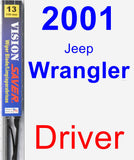 Driver Wiper Blade for 2001 Jeep Wrangler - Vision Saver