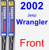 Front Wiper Blade Pack for 2002 Jeep Wrangler - Vision Saver