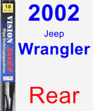 Rear Wiper Blade for 2002 Jeep Wrangler - Vision Saver
