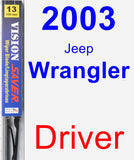 Driver Wiper Blade for 2003 Jeep Wrangler - Vision Saver