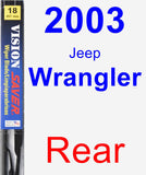 Rear Wiper Blade for 2003 Jeep Wrangler - Vision Saver