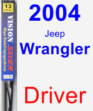 Driver Wiper Blade for 2004 Jeep Wrangler - Vision Saver