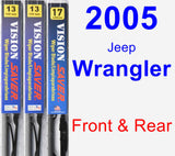 Front & Rear Wiper Blade Pack for 2005 Jeep Wrangler - Vision Saver
