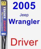 Driver Wiper Blade for 2005 Jeep Wrangler - Vision Saver