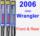 Front & Rear Wiper Blade Pack for 2006 Jeep Wrangler - Vision Saver