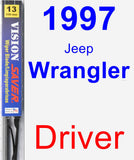 Driver Wiper Blade for 1997 Jeep Wrangler - Vision Saver