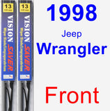 Front Wiper Blade Pack for 1998 Jeep Wrangler - Vision Saver