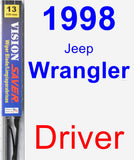 Driver Wiper Blade for 1998 Jeep Wrangler - Vision Saver