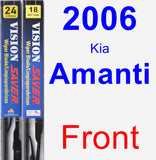 Front Wiper Blade Pack for 2006 Kia Amanti - Vision Saver