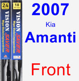 Front Wiper Blade Pack for 2007 Kia Amanti - Vision Saver