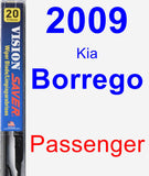 Passenger Wiper Blade for 2009 Kia Borrego - Vision Saver